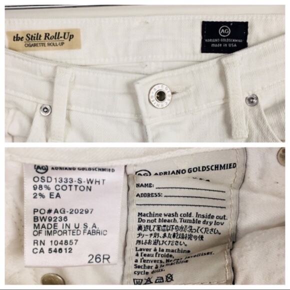 AG Adriano Goldschmied White Stilt Jeans 26 Skinny - Picture 7 of 7